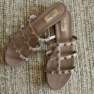 Valentino Rockstud Caged Leather Sandal
